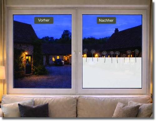 Preview: Fensterfolie Blumenwiese - Milchglasfolie